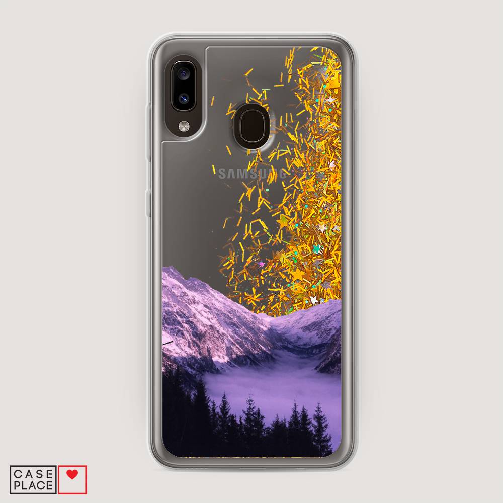 

Жидкий чехол с блестками "Горный туман" на Samsung Galaxy A30, 27590-1