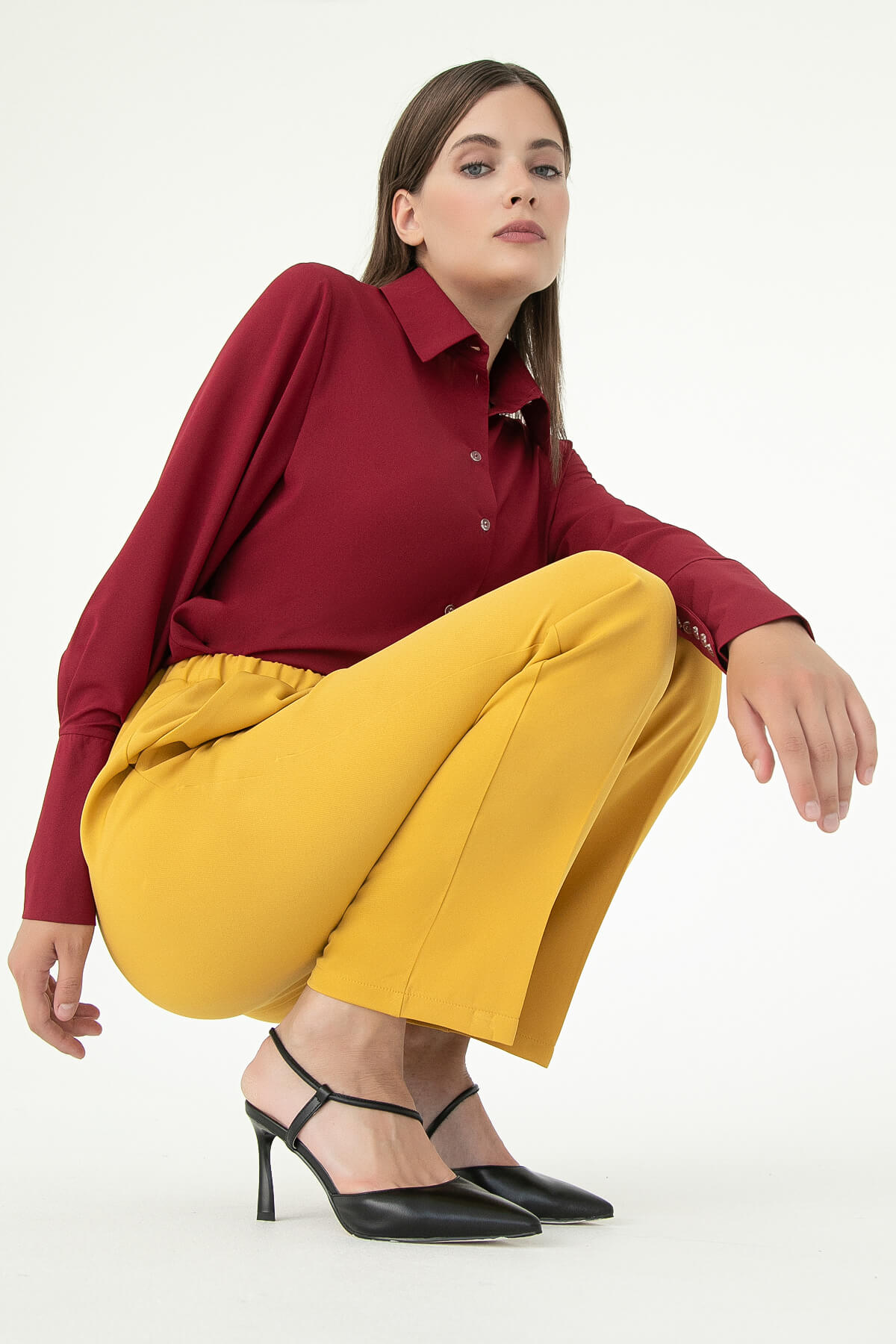 

Брюки женские LT Collection Арли желтые 48 RU, Желтый, Арли