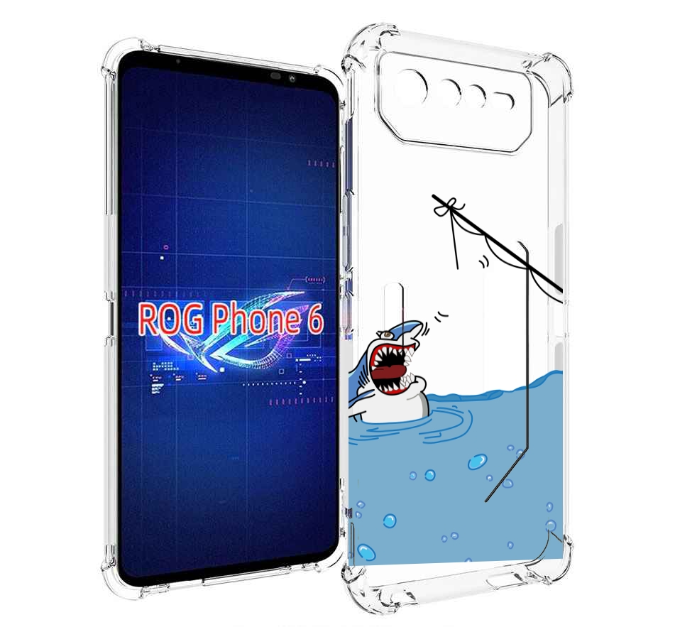 

Чехол MyPads акула-рисунок для Asus ROG Phone 6, Прозрачный, Tocco