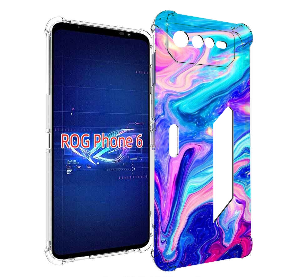 

Чехол MyPads акварельные-краски для Asus ROG Phone 6, Прозрачный, Tocco