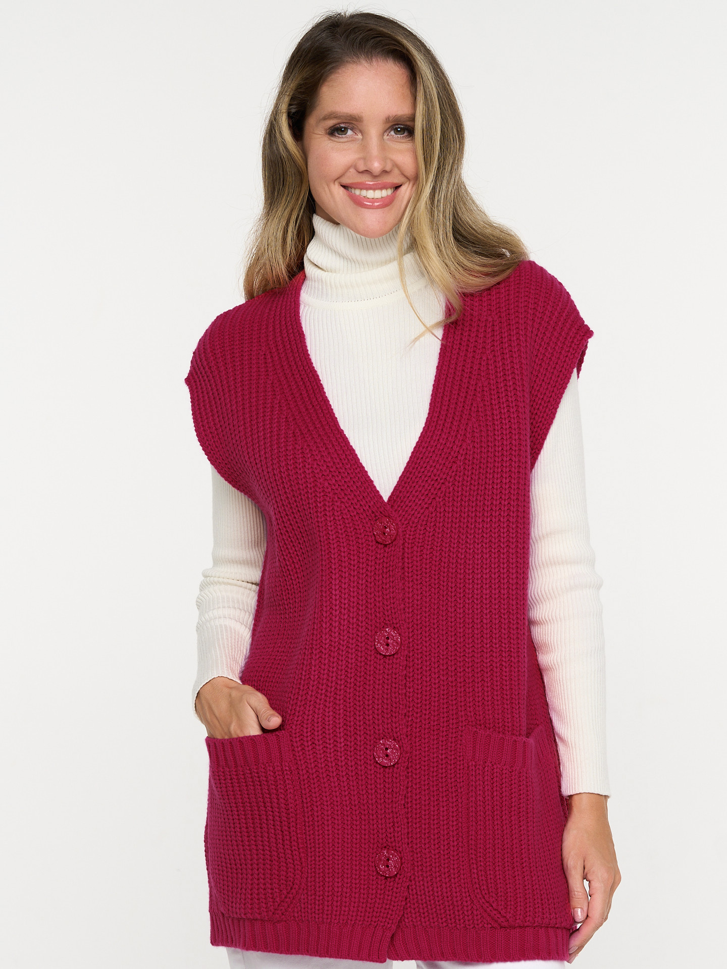 

Жилет женский VAY 5232-1754 бордовый 50-54 RU, 5232-1754