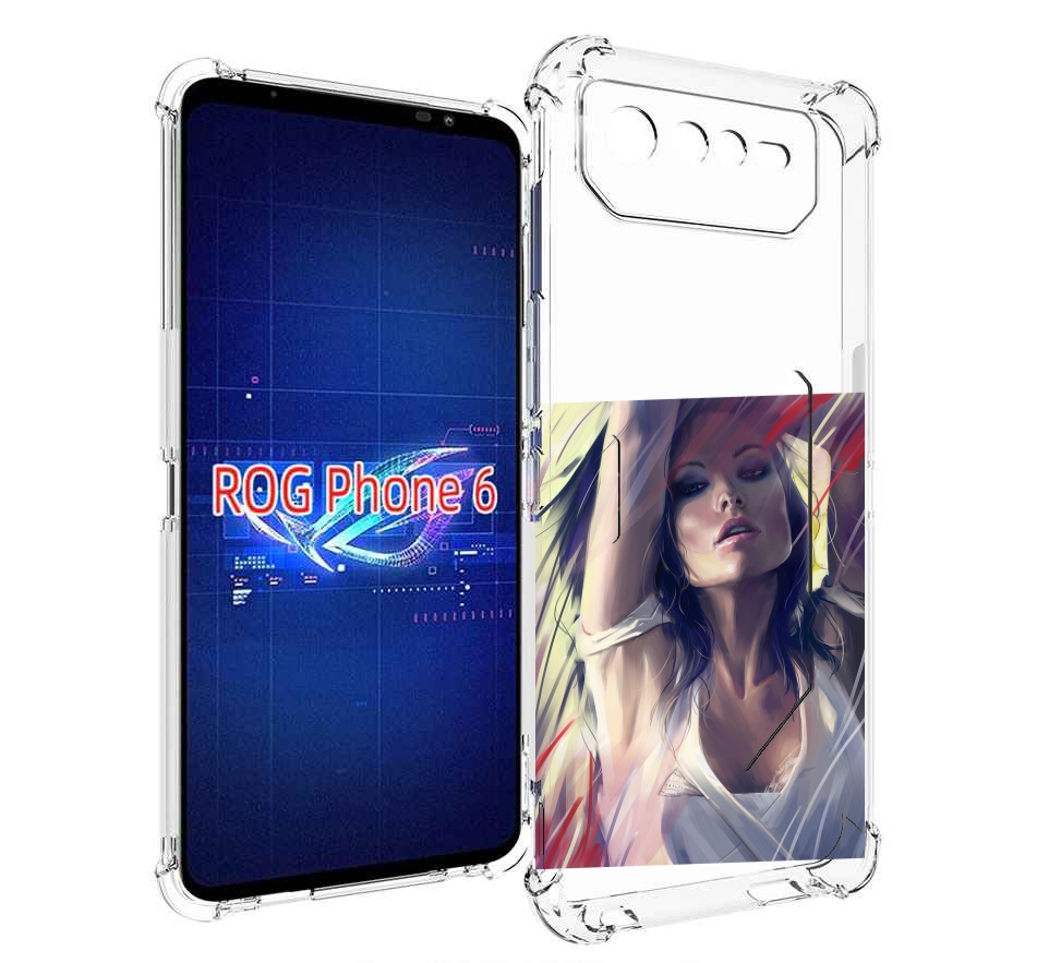 

Чехол MyPads акварельная-девушка женской для Asus ROG Phone 6, Прозрачный, Tocco