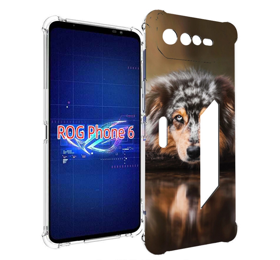 

Чехол MyPads австралииская овчарка для Asus ROG Phone 6, Прозрачный, Tocco