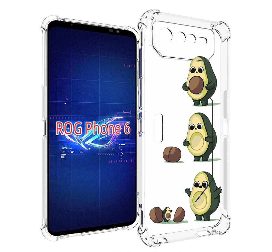 

Чехол MyPads авокадо-с-малышом для Asus ROG Phone 6, Прозрачный, Tocco