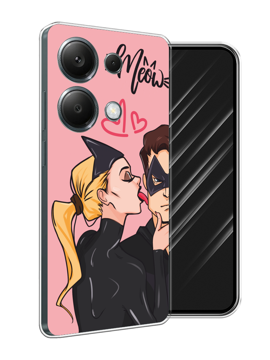 

Чехол Awog на Poco M6 Pro 4G "Kiss of Cat Woman", Розовый;черный;бежевый, 321750-1