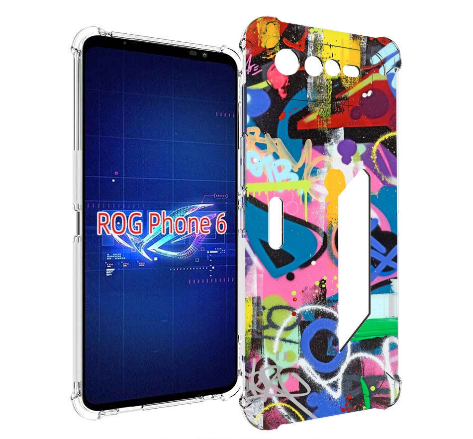 

Чехол MyPads абстракция-графити для Asus ROG Phone 6, Прозрачный, Tocco