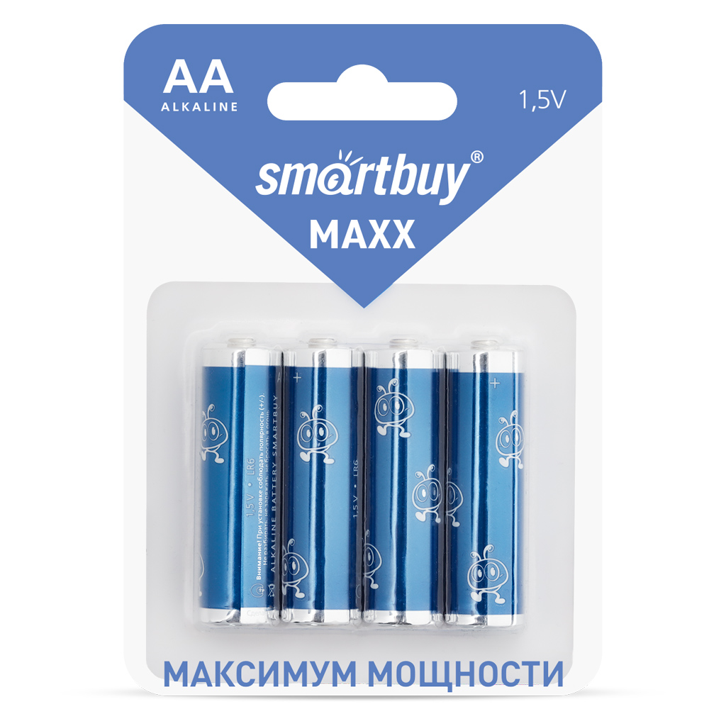 Батарейка алкалиновая Smartbuy MAXX LR034B 4шт 180₽