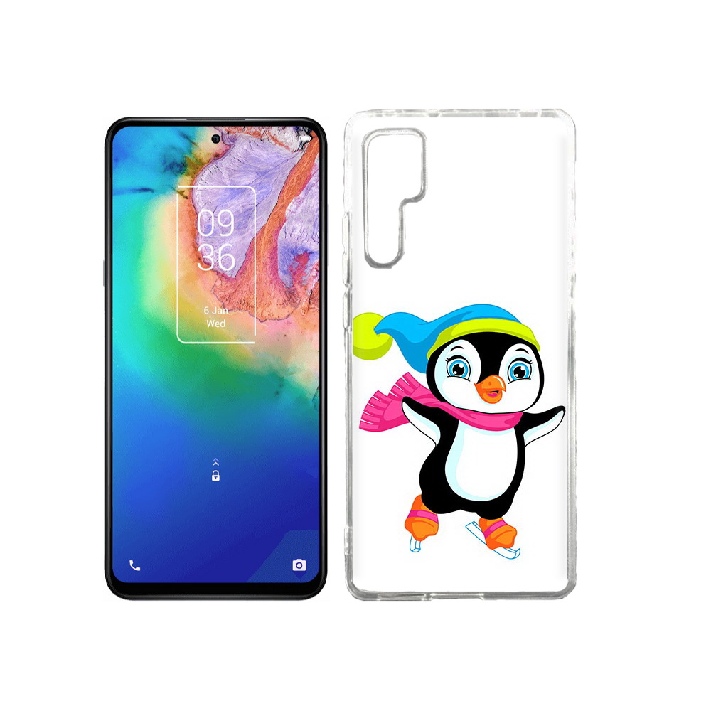 

Чехол MyPads Tocco для TCL 20 Pro пингвин на коньках, Прозрачный, Tocco