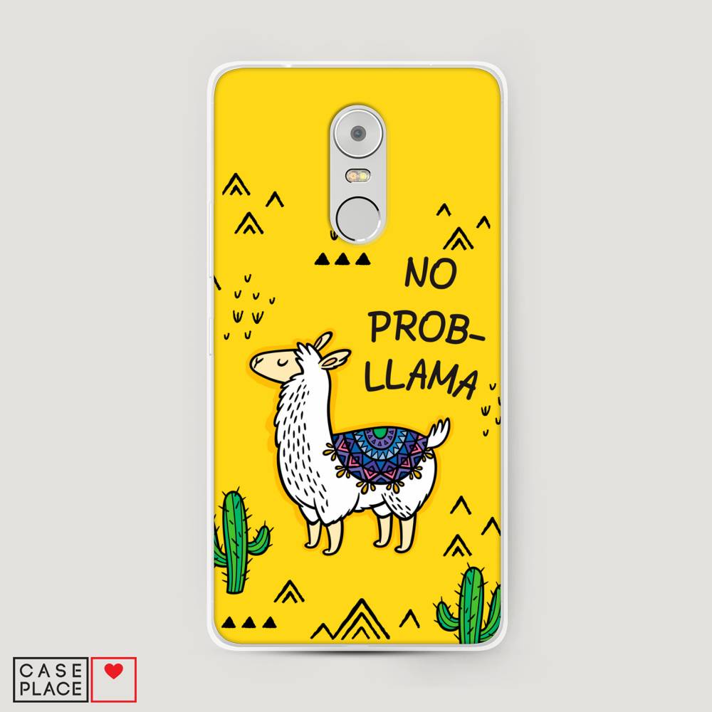 

Чехол Awog на Lenovo K6 Note / Леново K6 Note "No probLLama", Желтый;черный;синий, 112250-2