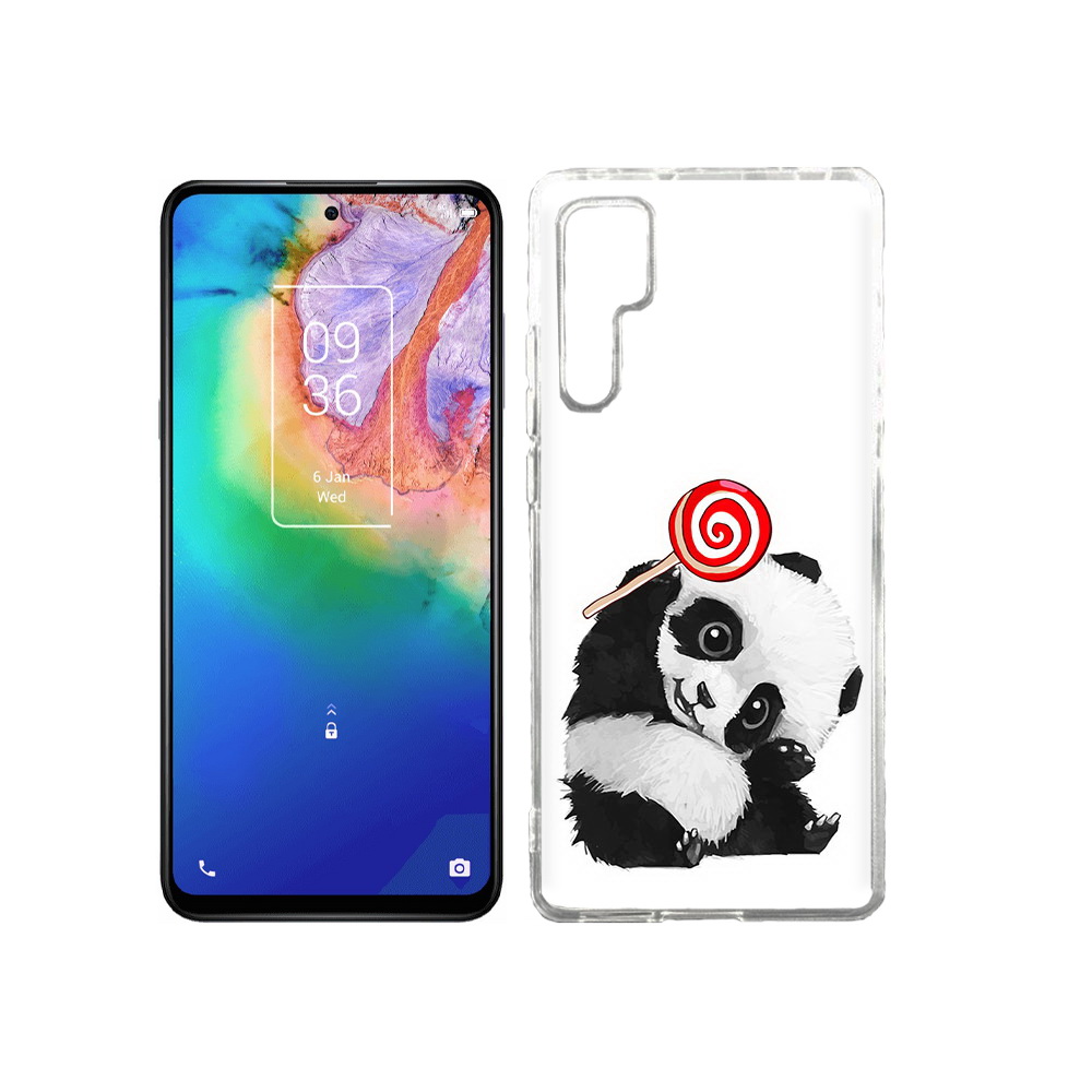 

Чехол MyPads Tocco для TCL 20 Pro панда с леденцом, Прозрачный, Tocco