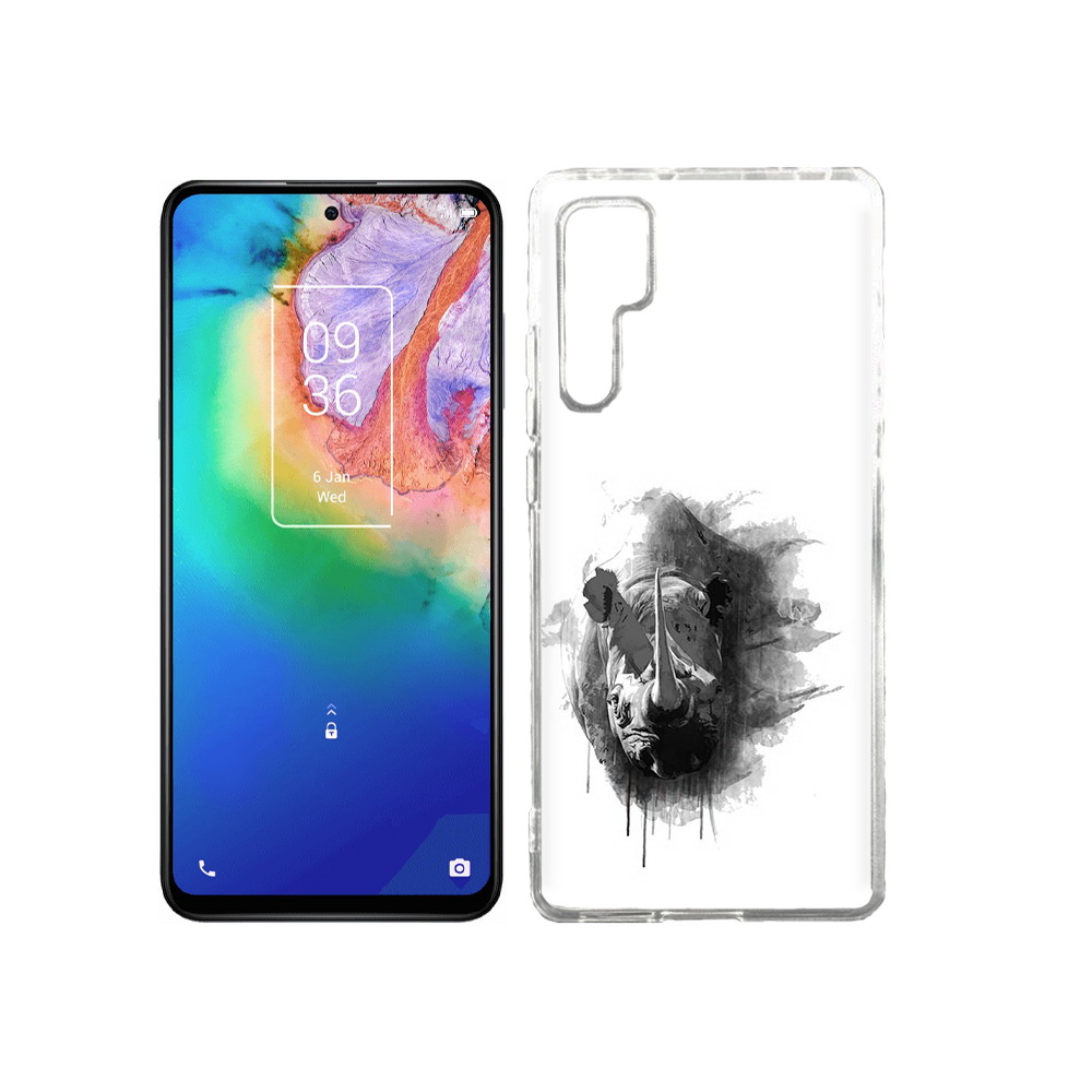 

Чехол MyPads Tocco для TCL 20 Pro носорог, Прозрачный, Tocco