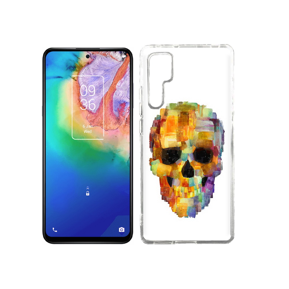 

Чехол MyPads Tocco для TCL 20 Pro нарисованный череп, Прозрачный, Tocco