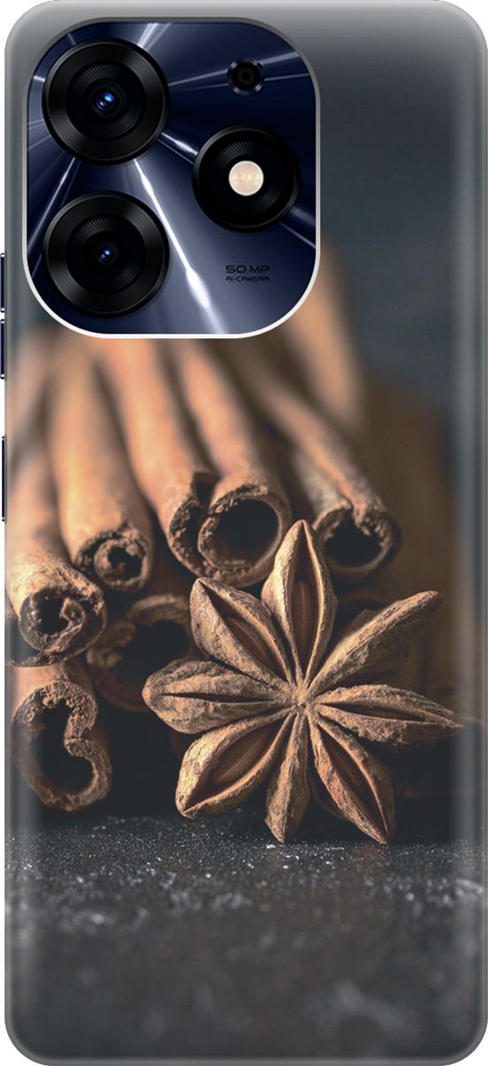 

Силиконовый чехол на Tecno Spark 10 Pro "Корица", Коричневый;серый, 159558