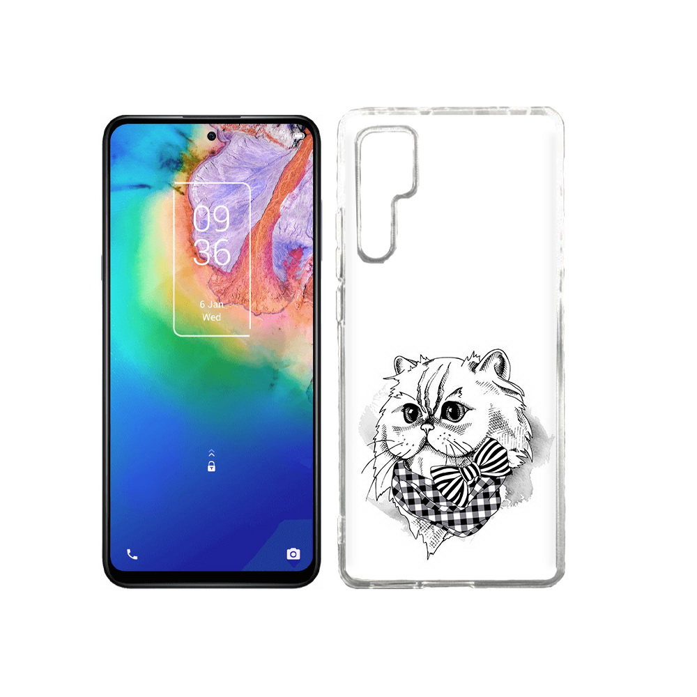 

Чехол MyPads Tocco для TCL 20 Pro нарисованная красивая кошечка, Прозрачный, Tocco