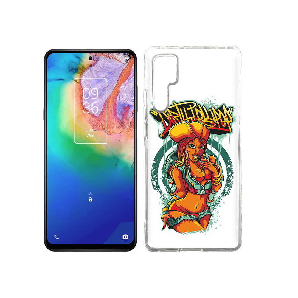 

Чехол MyPads Tocco для TCL 20 Pro нарисованная девушка комикс, Прозрачный, Tocco