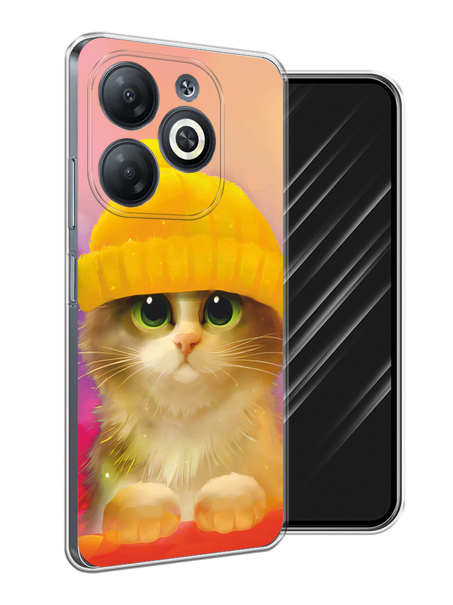 

Чехол Awog на Infinix Hot 40i "Котенок в желтой шапке", Желтый, 3105450-1