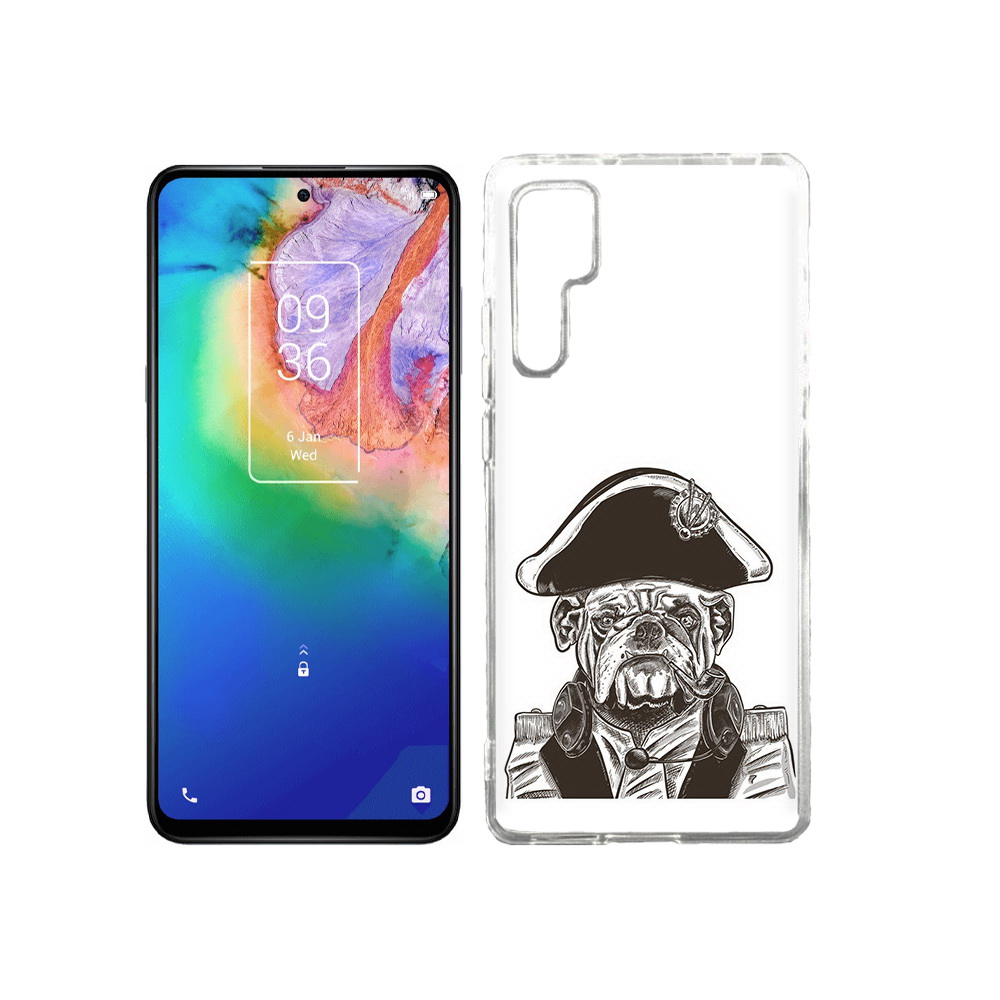 

Чехол MyPads Tocco для TCL 20 Pro мопс генерал, Прозрачный, Tocco