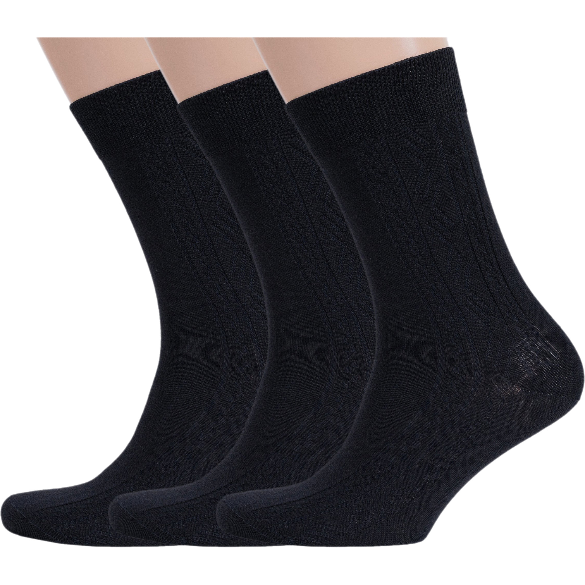 

Комплект носков мужских Rusocks 3-М-340/1 черных 25, Черный, 3-М-340/1
