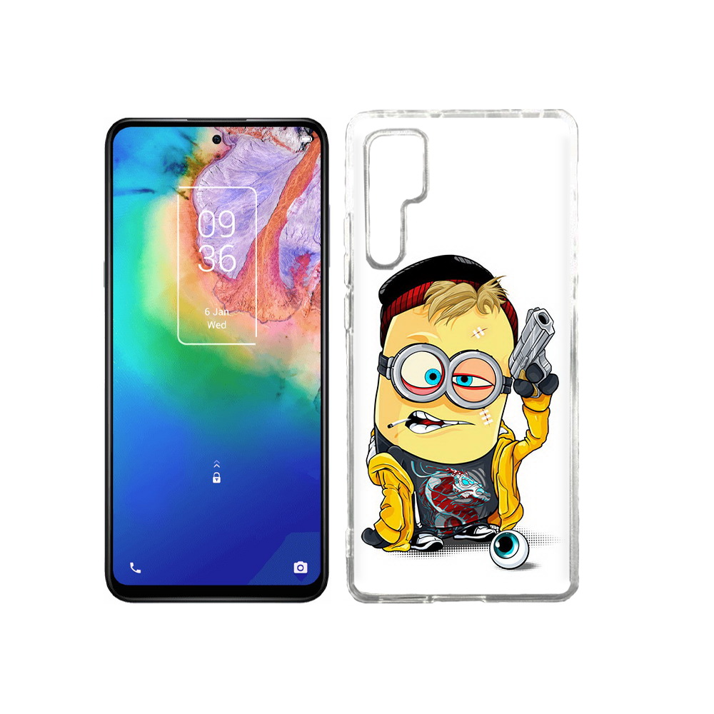 

Чехол MyPads Tocco для TCL 20 Pro миньон бандит, Прозрачный, Tocco