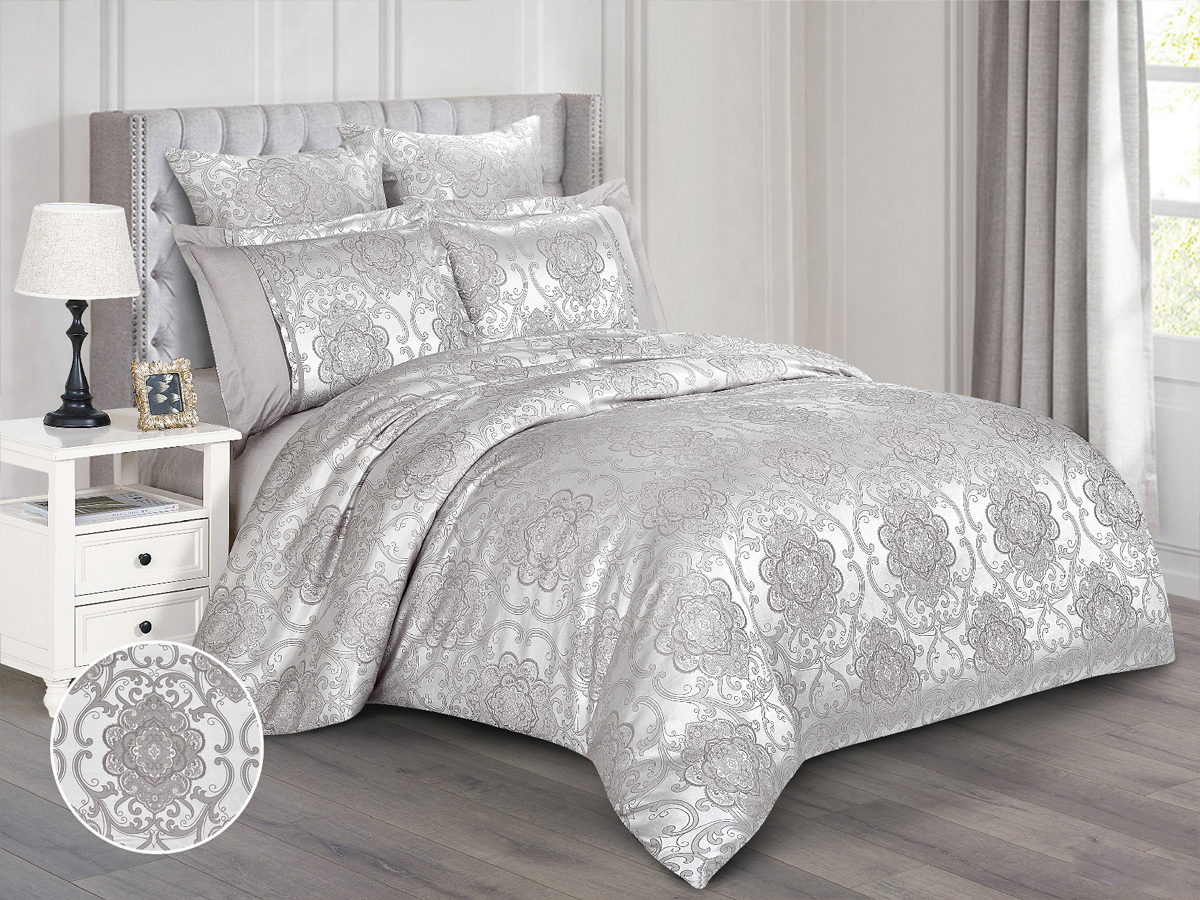 

Постельное белье евро Cleo Satin Jacquard наволочки 50х70 и 70х70, Cleo_Satin_Jacquard