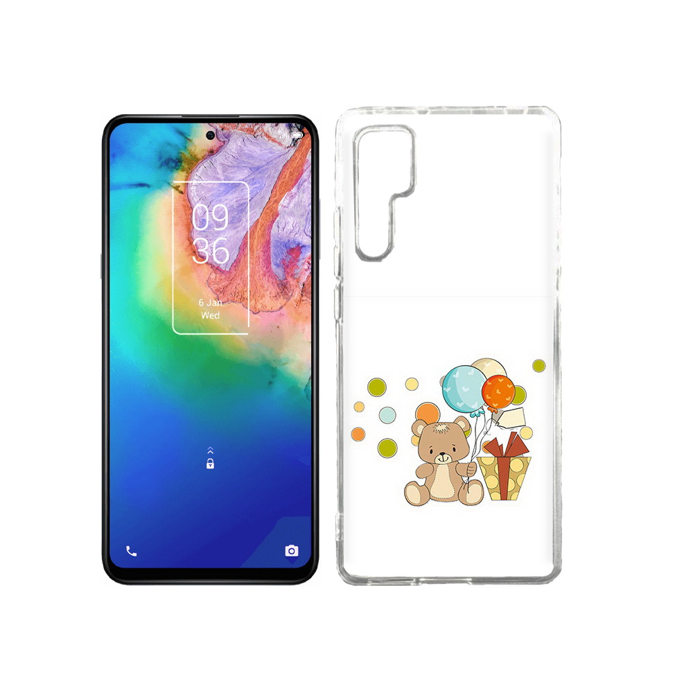 

Чехол MyPads Tocco для TCL 20 Pro медвеженок с подарком, Прозрачный, Tocco