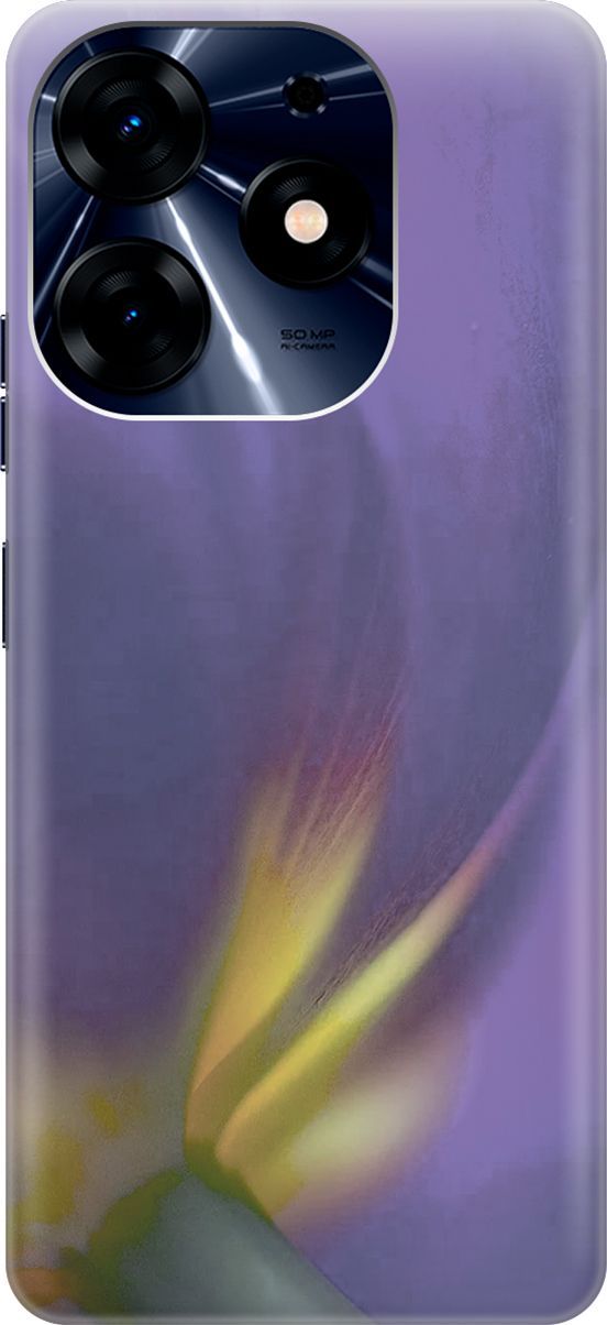 

Силиконовый чехол на Tecno Spark 10 Pro "Фиолетовая фиалка", Желтый;фиолетовый, 159562