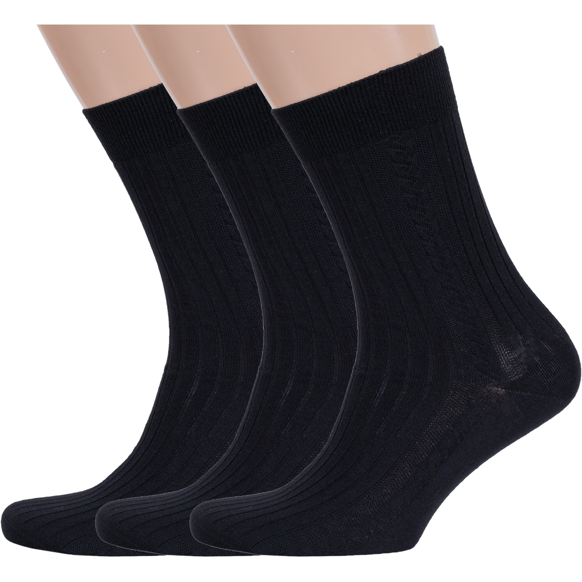

Комплект носков мужских Rusocks 3-М-340/1 черных 25, 3 пары, Черный, 3-М-340/1