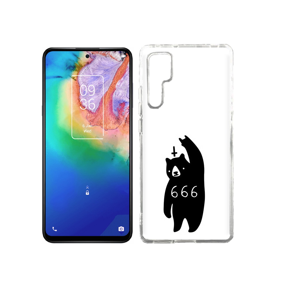 

Чехол MyPads Tocco для TCL 20 Pro медведь 666, Прозрачный, Tocco