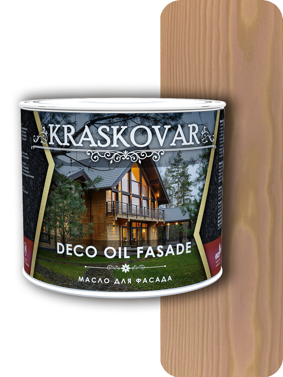 фото Масло для фасада kraskovar deco oil fasade имбирь 2,2л