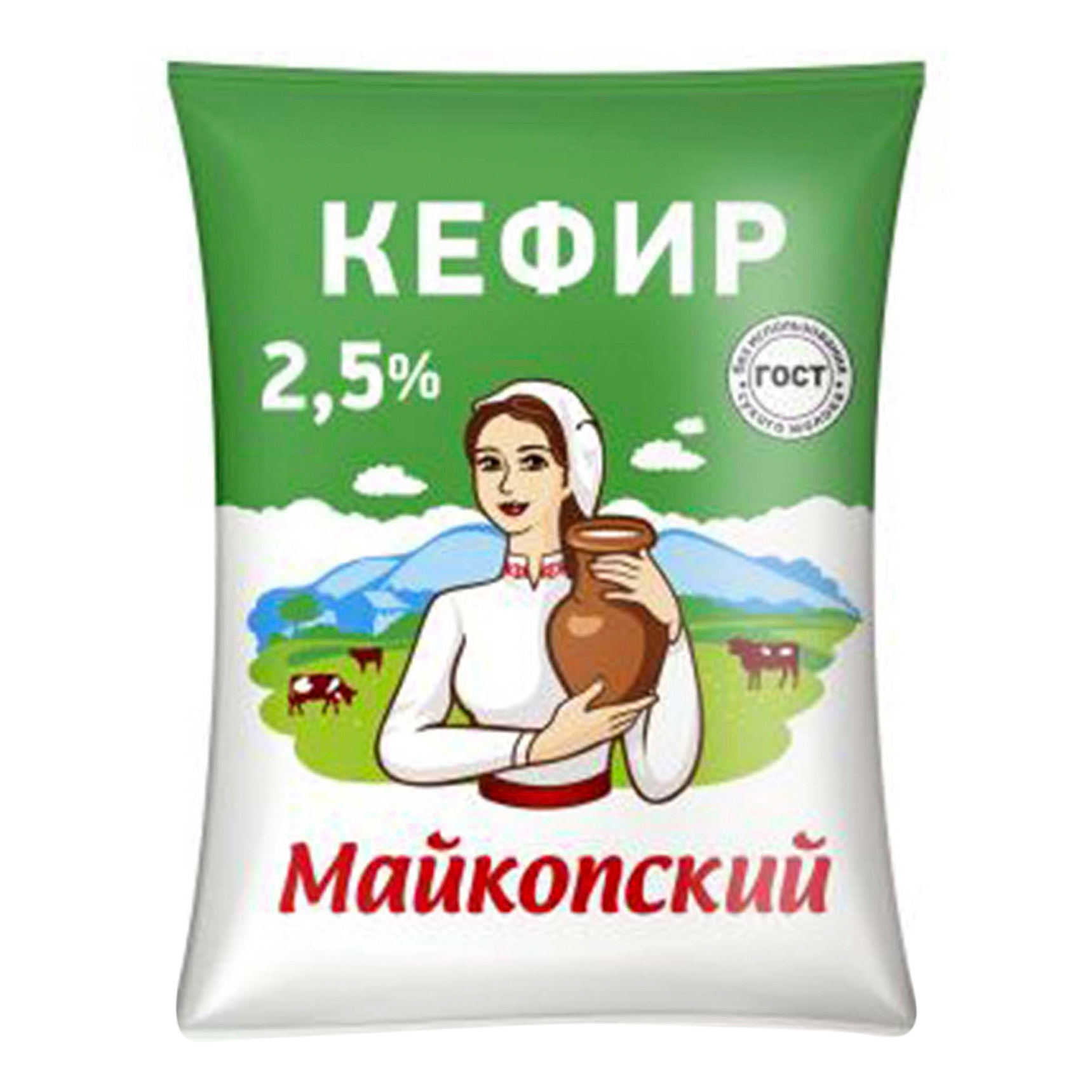 

Кефир Майкопская 2,5% бзмж 900 г