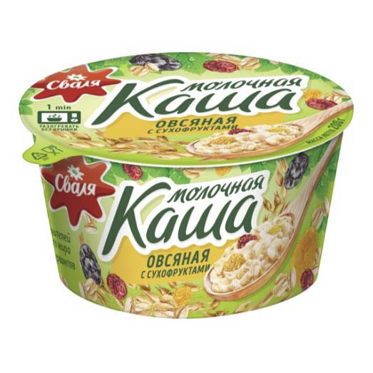 

Каша Сваля овсяная с сухофруктами 6% 200 г