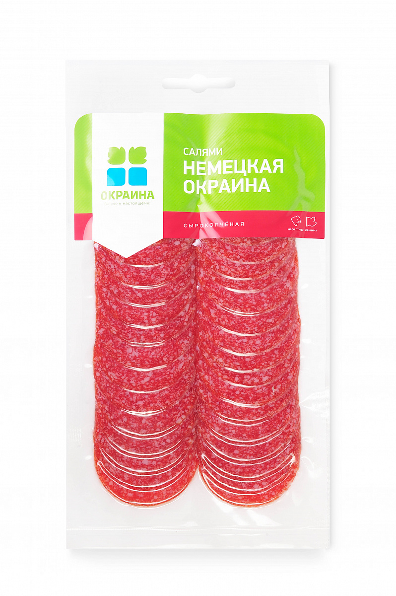 

Колбаса Окраина салями Немецкая сырокопченая 100 г