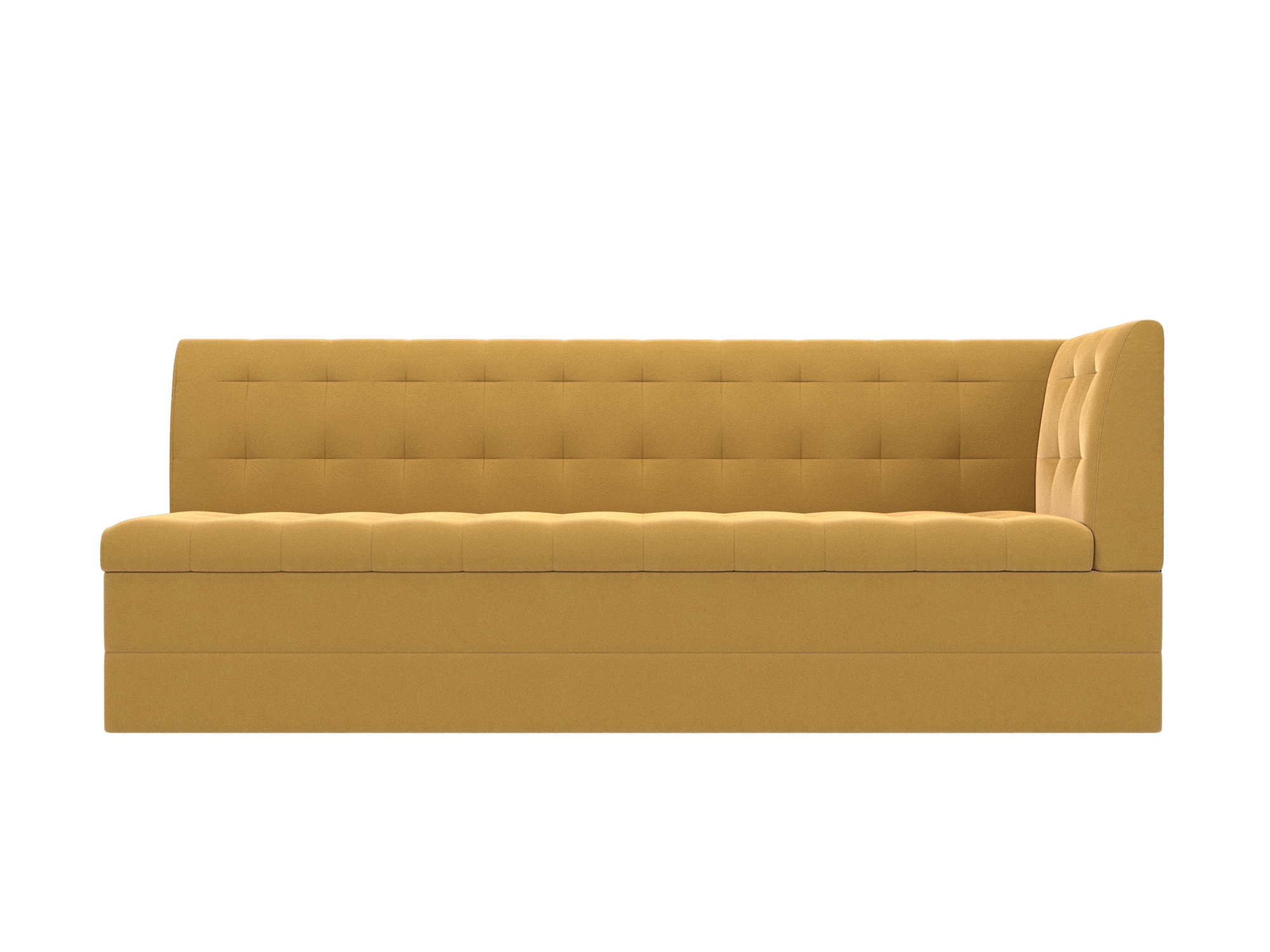 

Кухонный угловой диван 4Home Бриз, 181x62x85см, дельфин, желтый, микровельвет, Бриз