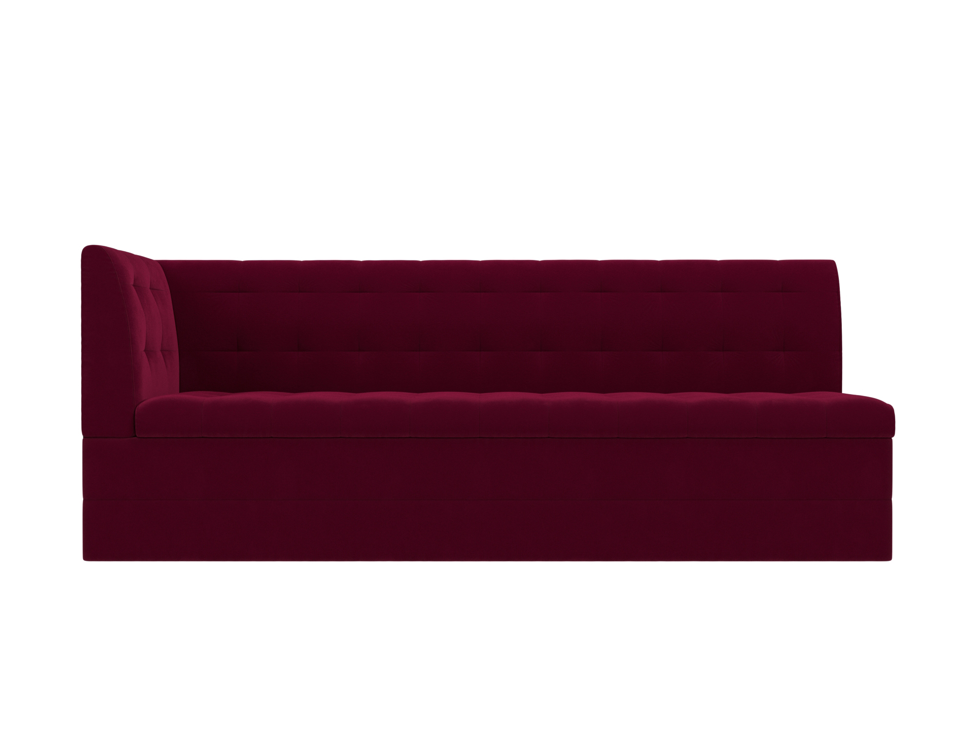 

Кухонный угловой диван 4Home Бриз, 181x62x85см, дельфин, бордовый, микровельвет, Бриз