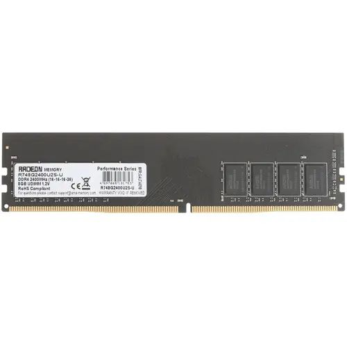 

Оперативная память AMD (R748G2400U2S-U), DDR4 1x8Gb, 2400MHz