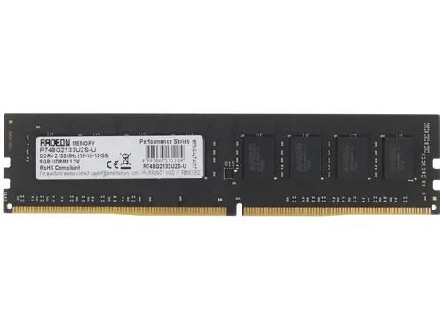 

Оперативная память AMD (R748G2133U2S-U), DDR4 1x8Gb, 2133MHz