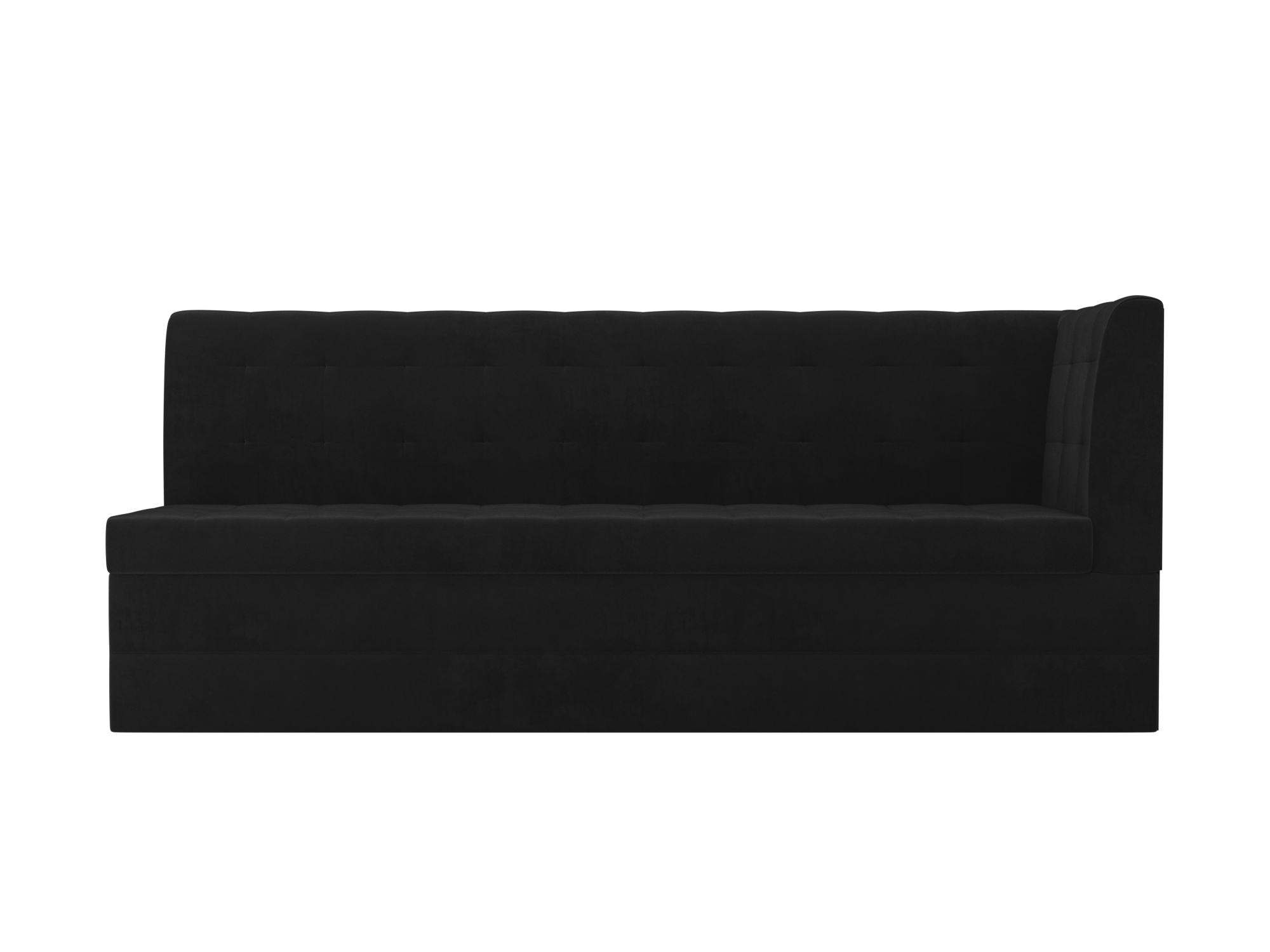 

Кухонный угловой диван 4Home Бриз, 181x62x85см, дельфин, черный, велюр, Бриз