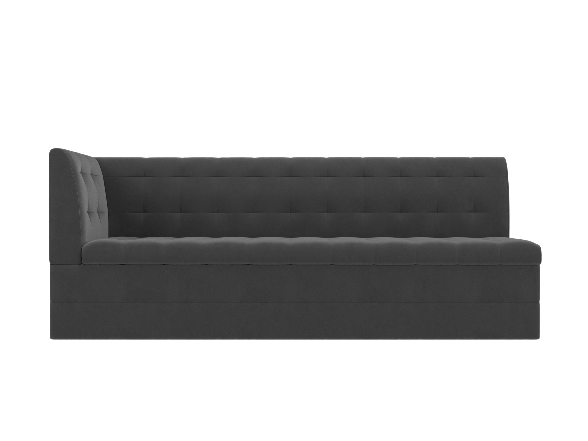 

Кухонный угловой диван 4Home Бриз, 181x62x85см, дельфин, серый, велюр, Бриз