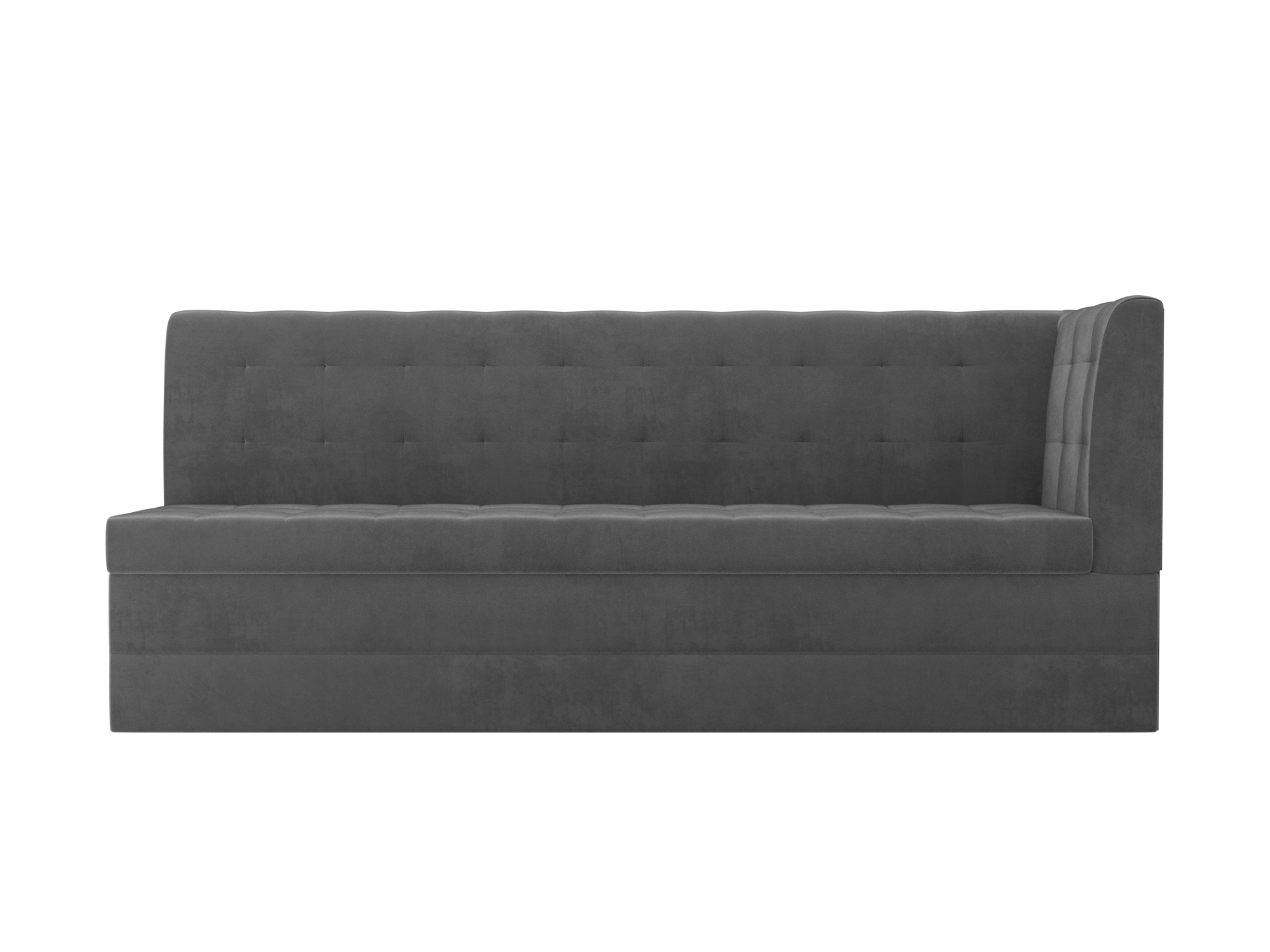 

Кухонный угловой диван 4Home Бриз, 181x62x85см, дельфин, серый, велюр, Бриз