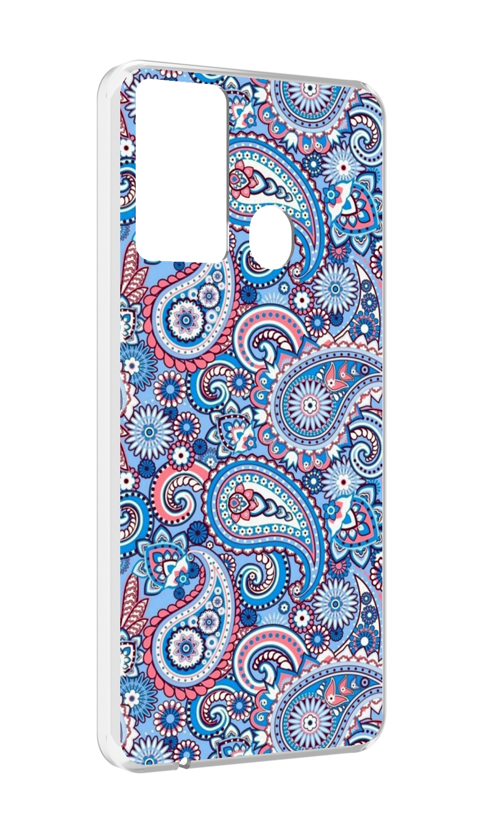 

Чехол MyPads красивый голубой арнамент для Itel P37/Itel Vision 2S, Прозрачный, Tocco