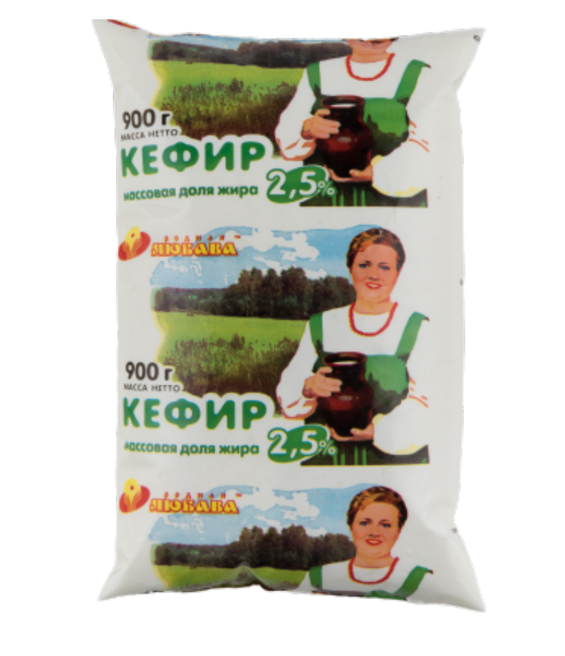 

Кефир Родная Любава 2,5% бзмж 900 мл