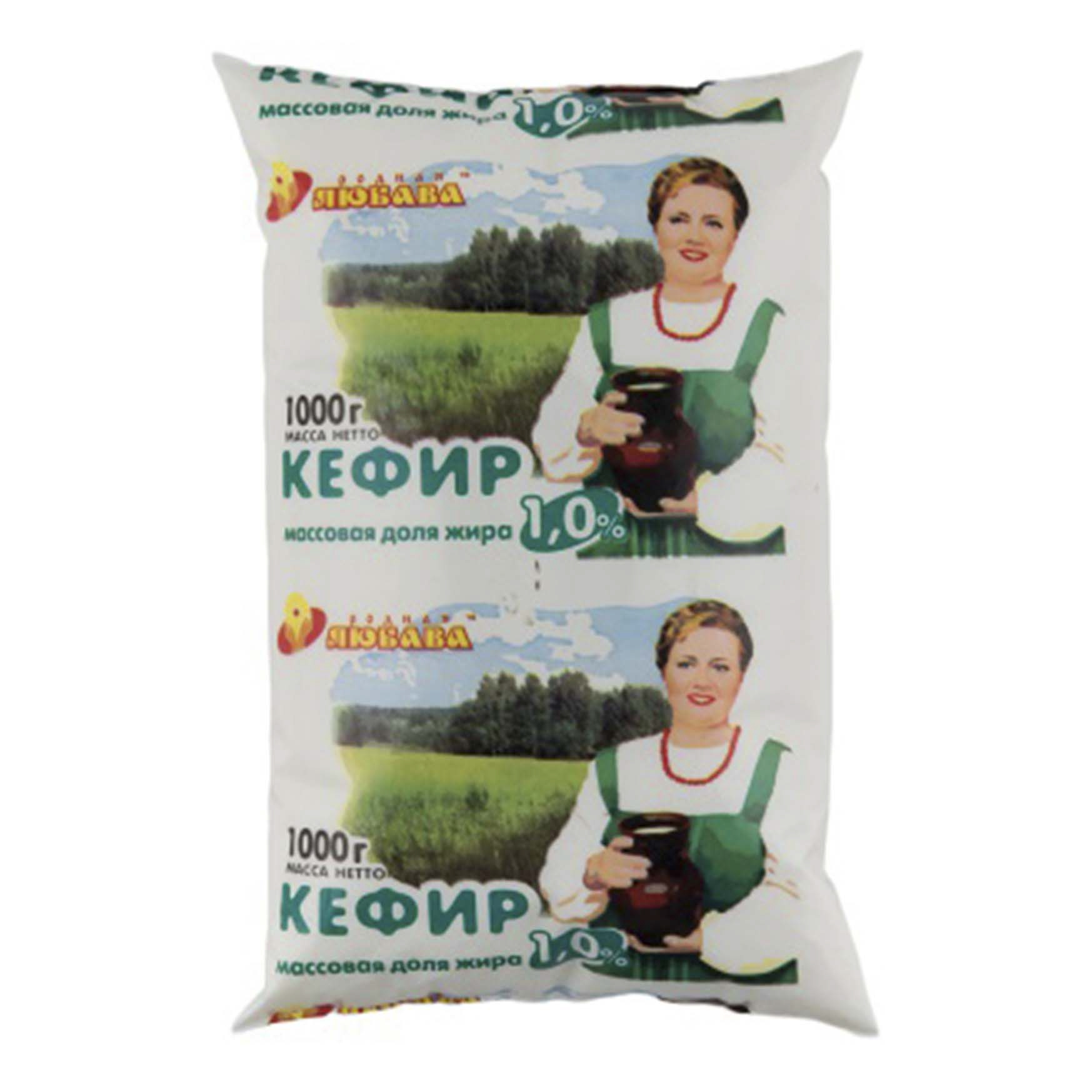 

Кефир Родная Любава 1% бзмж 1 кг