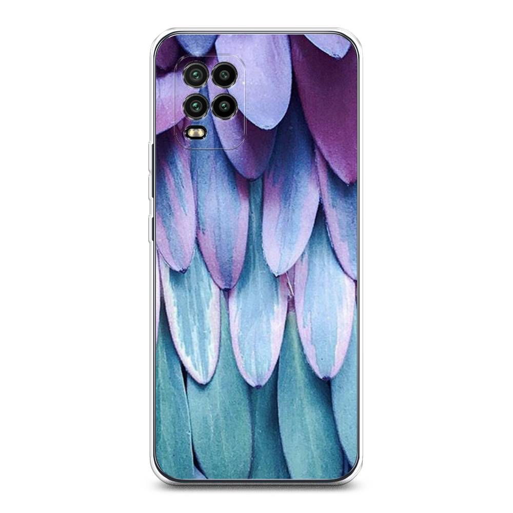 

Чехол на Xiaomi Mi 10 Lite "Синее перо", Фиолетовый;голубой, 38550-3