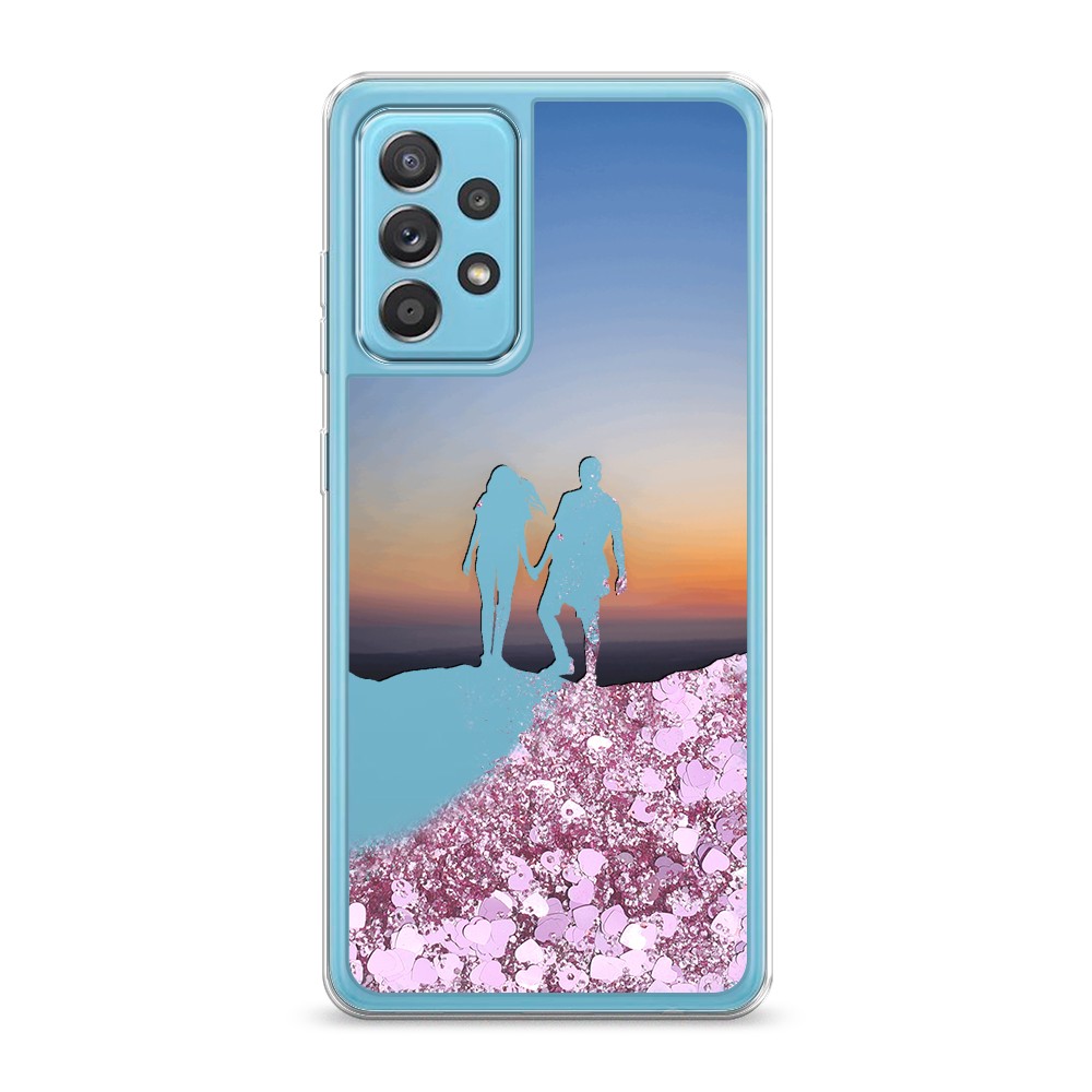 

Жидкий чехол с блестками "Пара на краю света" на Samsung Galaxy A52