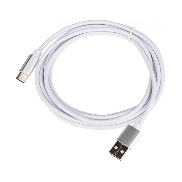 фото Кабель usb (m)-usb type-c (m) 2м белый nobrand