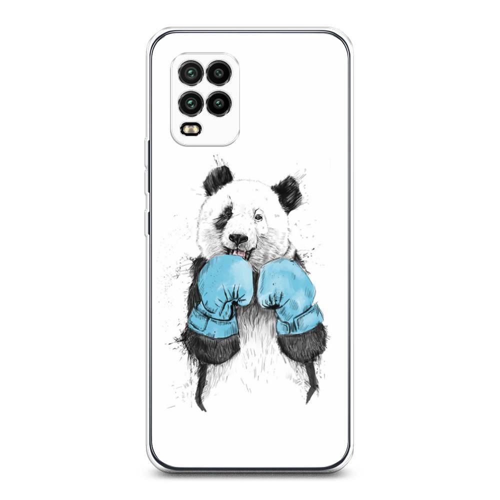 

Чехол на Xiaomi Mi 10 Lite "Панда боксер", Голубой;белый;серый, 38550-1