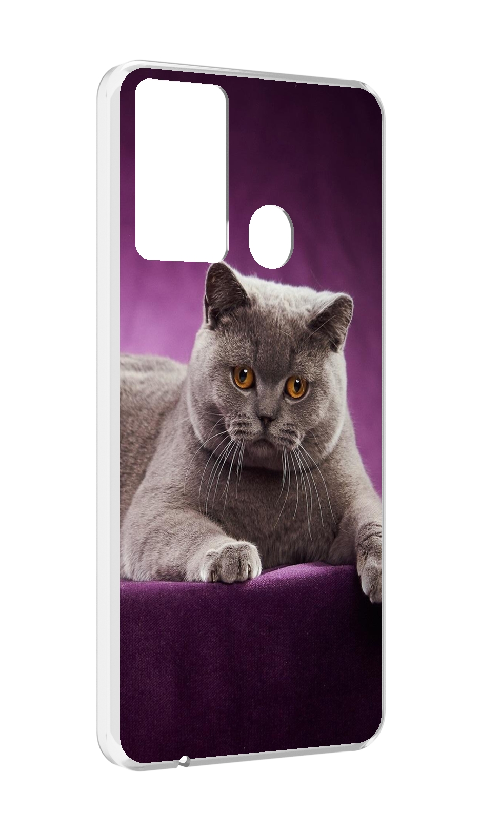 Чехол MyPads кошка британская короткая для Itel P37/Itel Vision 2S