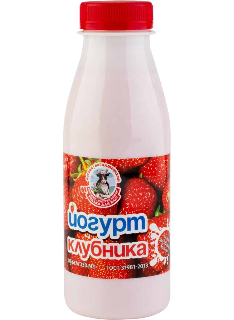 

Йогурт Богдашка клубника 2,5% бзмж 330 мл