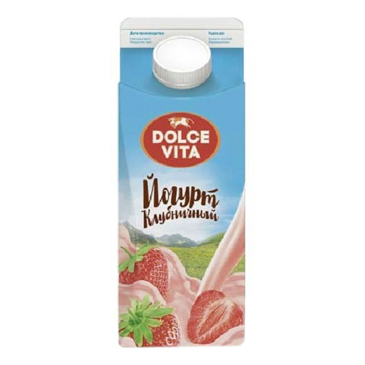 

Питьевой йогурт Dolce Vita клубника 2,5% бзмж 700 г