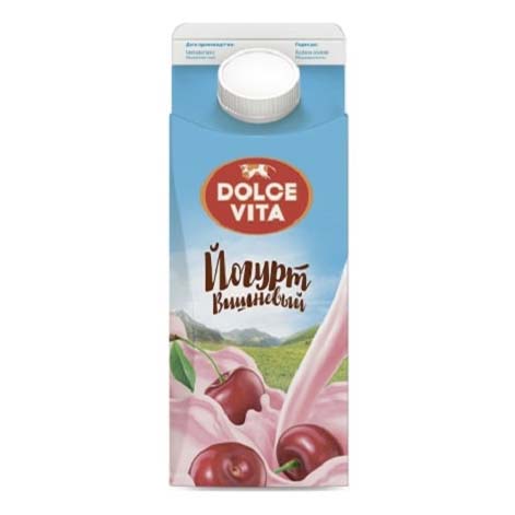 фото Питьевой йогурт dolce vita вишня 2,5% бзмж 700 г